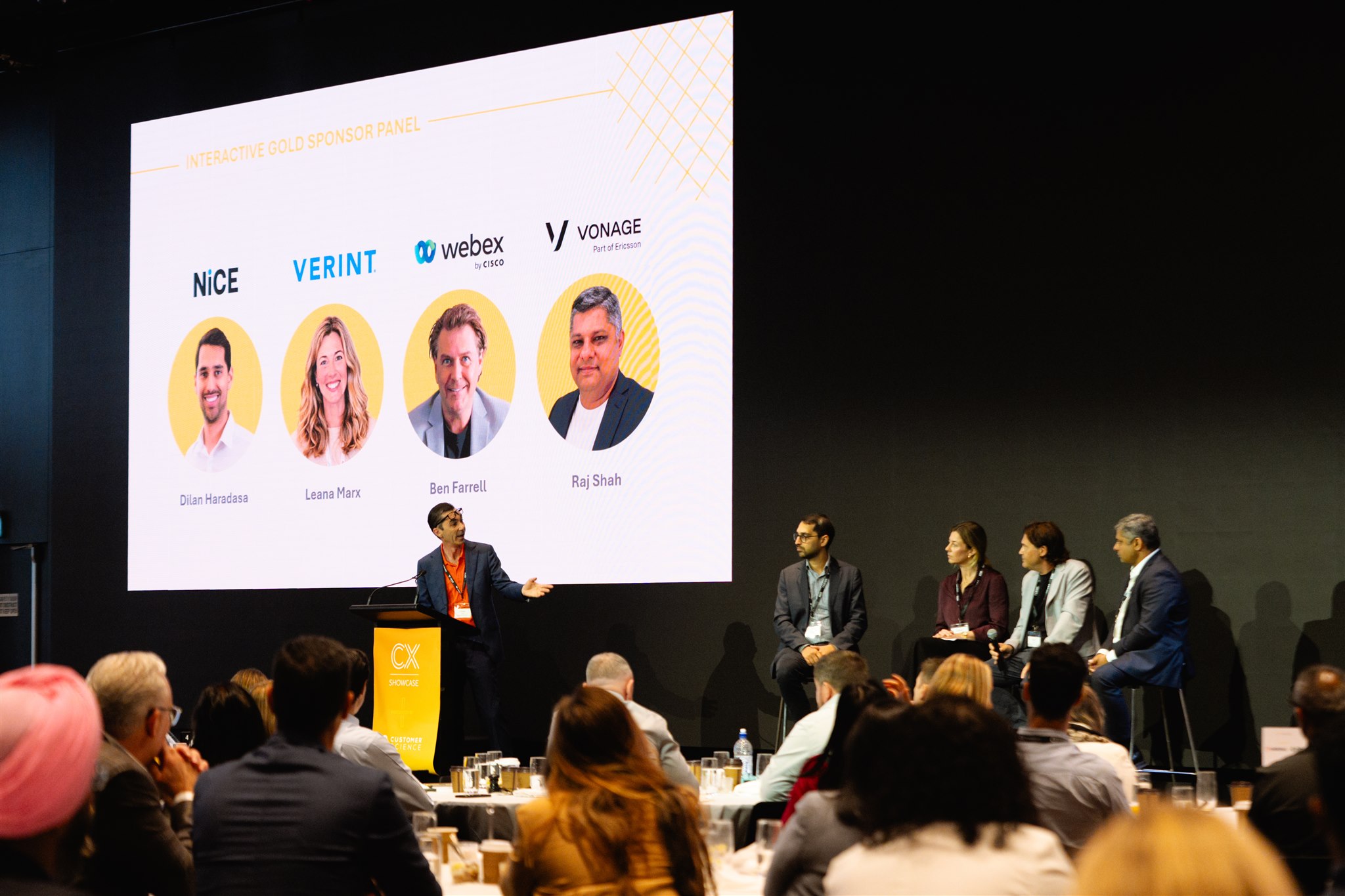 Ben Farrell speaking on CX Showcase panel